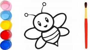 Как нарисовать пчелу. Рисунок раскраска пчела