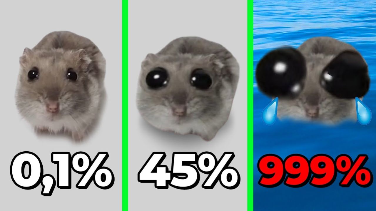 ГРУСТНЫЙ ХОМЯК 🐹СТАНОВИТСЯ ЕЩЕ БОЛЕЕ ГРУСТНЫМ 🥺🥹😭!!! МЕМ SAD HAMSTER ОТ 0 ДО 1000 ГРУСТНЯВОК! 🙀