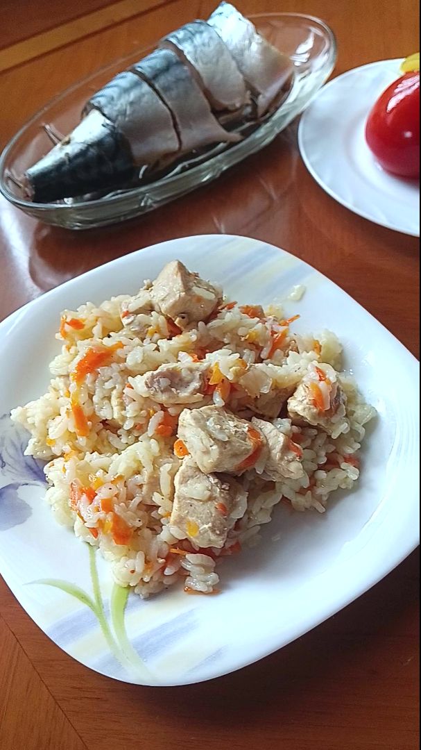 ПЛОВ из куриного филе в мультиварке