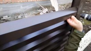 Жестяные работы . Забор жалюзи.