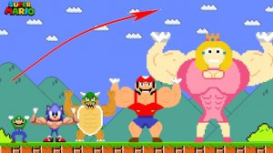 💪Эволюция мускулов у Марио, Пич, Луиджи и других!