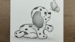Как шаг за шагом нарисовать очень простую и милую собачку далматинца карандашом