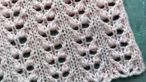 Изумительный ажурный узор спицами Смородина для вязания джемперов, косынок ⭐ Схема