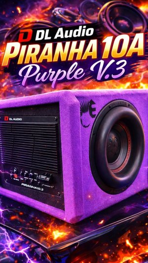 Не большой, но мощный активный сабвуфер который раскачать твою машину DL Audio Piranha 10A PurpleV.3