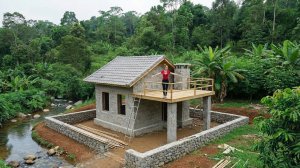 Строительство дома из камня на ручье. От начала до конца. Бушкрафт