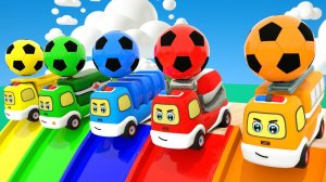 Изучение форм и цветов — Малыш-акула, 5 маленьких обезьянок — Детские стишки и песенки