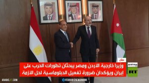 الأردن ومصر يدعوان إلى تفعيل الدبلوماسية
