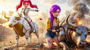 Руми участвует в гонках на коровах. Охотники на демонов.