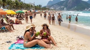 бесстыжие красотки в откровенных бикини купальниках делают это на пляже не стесняясь отдыхающих!