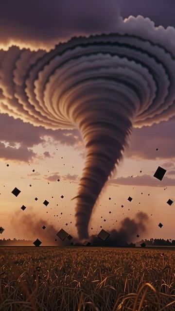 Ураган на закате погода разрушение природа