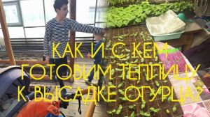 Подготовка отапливаемой теплицы и посевные. С детьми в деревне.