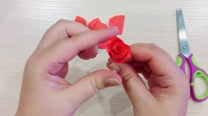 Чудесная розочка из обрезков. МК роза из фоамирана своими руками