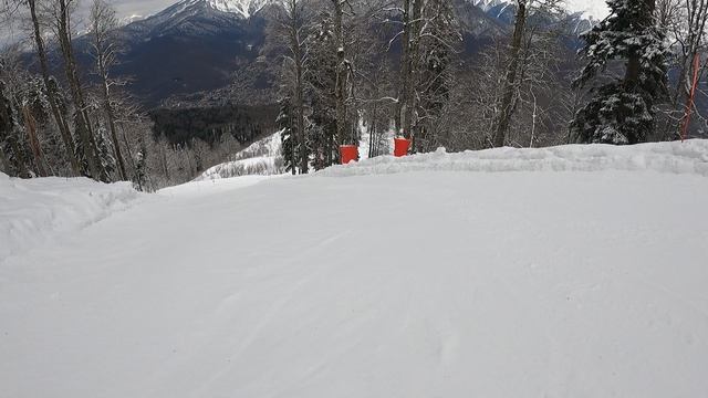 24г.Февраль. Красная Поляна.  трассы Панорама_Западная_Транзит_Учебная