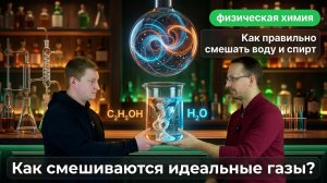 27. Как идеально смешать воду и спирт? Уравнениее Гиббса-Дюгема. Смешение двух Идеальных Газов.