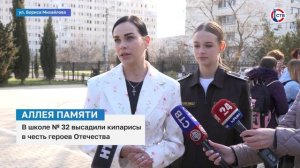 В севастопольской школе Nº32 заложили кипарисовую Аллею памяти