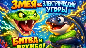Змея против электрического угря. Битва и  дружба