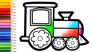 Мультик для детей-Как нарисовать ПОЕЗД для детей/Рисование ПОЕЗДП для детей