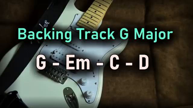 Pop Rock BACKING TRACK G Major  G Em C D  80 BPM  Guitar Backing Track