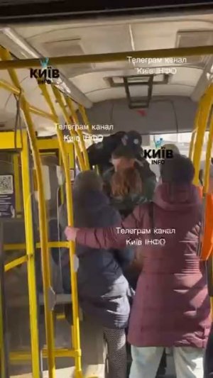 Картина маслом: «псы рвут жертву».  Киев, маршрутный автобус номер 91 около магазина Leroy Merlin.