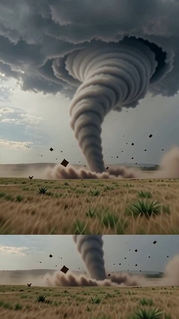 Ураган в поле: силы природы #топливо #природа #шторм