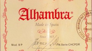 Гитара Alhambra 9P - кедр массив - Вальс Цветов ( П. И. Чайковский )