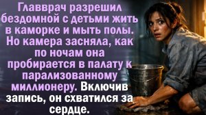 Она мыла полы и жила в каморке. Но ночью камера засняла такое, что главврач побледнел