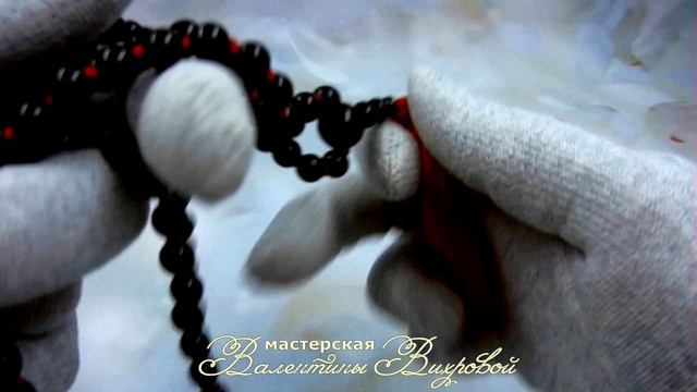 Чётки, мала 108 бусин, чёрный агат