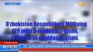 Yo'l qoidalarini mensimaganlarning pushaymoni