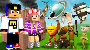 МОЙ ДРОН снял БРЕЙНРОТ в МАЙНКРАФТ НУБ И ПРО ЭВОЛЮЦИЯ ВИДЕО MINECRAFT Евгенбро