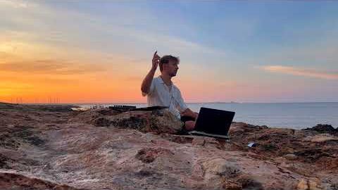 Catching the sunrise with a melodic live set on the coast of Mallorca