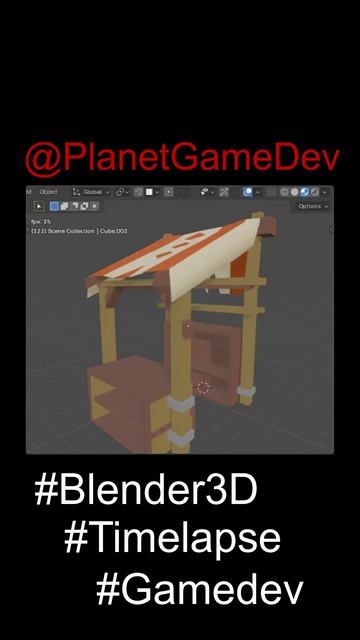 Таймлапс моделирования торговой лавки