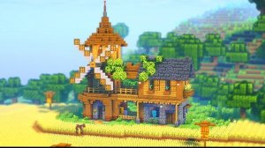 Ветряная мельница в Minecraft для вашей фермы | Обучающее видео