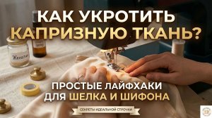Мастерство работы с тонкими тканями: #лайфхаки, которые изменят ваше шитье