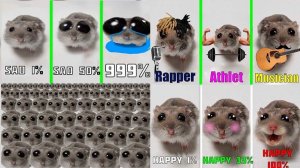 ГРУСТНЫЙ ХОМЯК 🐹 СТАНОВИТСЯ В ТЯСЯЧУ РАЗ ГРУСТНЕЕ 😢🥹😭!!! ХОМЯК-САНТА, ХОМЯК-РЭПЕР, ХОМЯК-ЭМО! 🙀