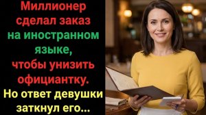 «Миллионер сделал заказ, чтобы унизить официантку» Слушать рассказы о жизни и любви. Слушать аудиокн