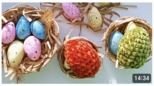 Пасхальное яйцо из плюшевой пряжи