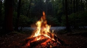 Звуки для сна: шум реки, леса и костра-огня