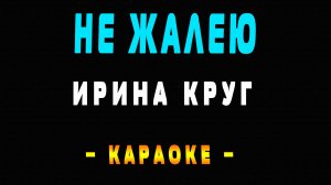 Караоке Ирина Круг - Не жалею