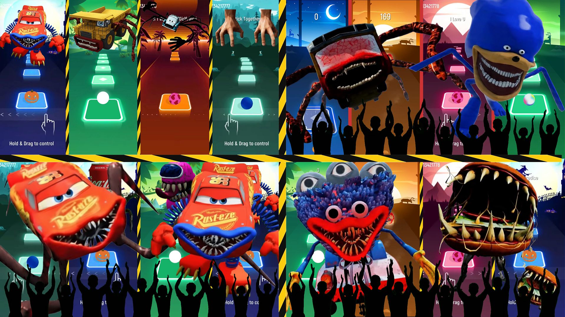 Monsters COFFIN DANCE & TILES HOP Comp. Ep. 34