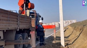 На улице Марата строят новую линию уличного освещения