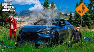 БРАТ ТОМ РАЗБИЛ AUDI RS5 ВО ВРЕМЯ ГОНОК ПРОТИВ BMW M4 - ОТЕЦ И СЫН В GTA 5 ⚡ГАРВИН