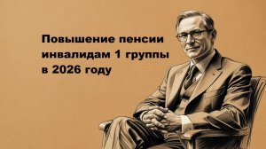 Повышение пенсии инвалидам 1 группы в 2026 году