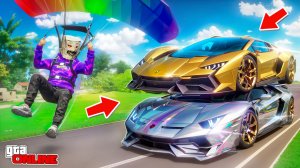 НАШЕЛ СРАЗУ 2 ЗОЛОТЫХ ЛАМБЫ НА ПАРАШЮТЕ! БИТВА ПАРАШЮТИСОВ В ГТА 5 ОНЛАЙН