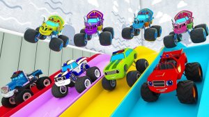 Монстр-машины, которые учат цвета на парковках и футбольных мячах