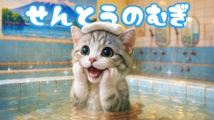 【Офисный котик Муги】Репортаж из жизни Муги, который начал подрабатывать в общественной бане 🐱♨️