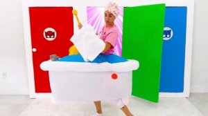 Секретная трехцветная комната челлендж для детей