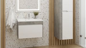 Тумба с раковиной AURA Элен 80-1 пд подвесная