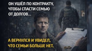 Он ушёл по контракту, чтобы спасти семью от долгов… а вернулся и увидел, что семьи больше нет.
