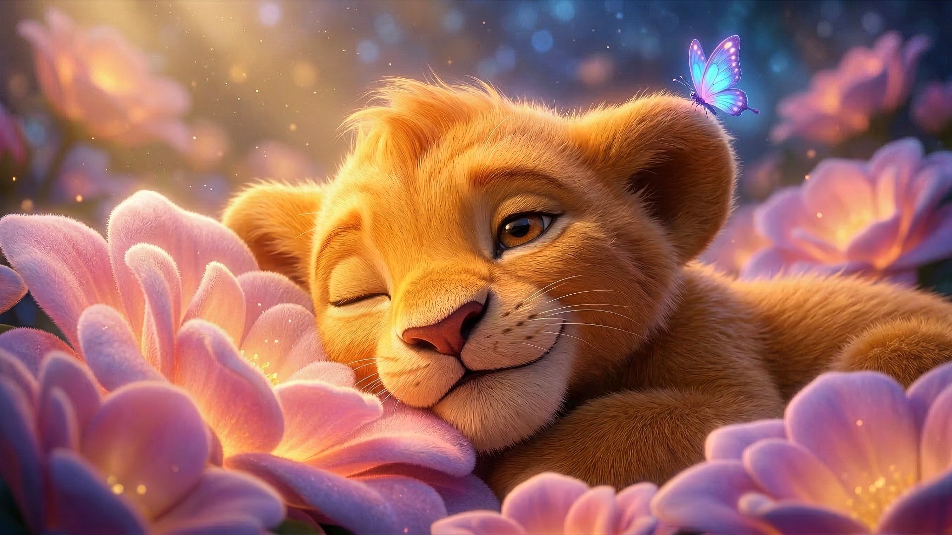 Золотой Львёнок и Магия Звезд ✨ Сказка-Колыбельная перед сном (Для малышей)