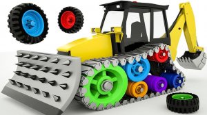 Учим цвета и формы с помощью экскаватора, Маккуина, игровой площадки и мячей